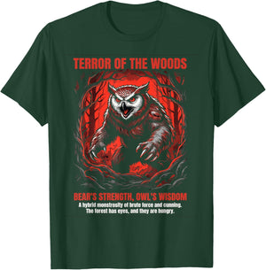Owlbear Forest Guardian Tabletop Dark RPG Fantasy Gamer T-Shirt - T-Shirt | Forest