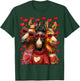 Cute Horses with Heart Sunglasses Valentines Day Hearts Love T-Shirt - T-Shirt | Forest
