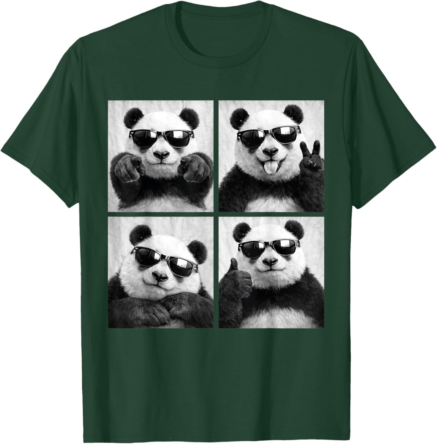 Cool Panda with Sunglasses PhotoBooth Funny Giant Panda Bear T-Shirt - T-Shirt | Forest