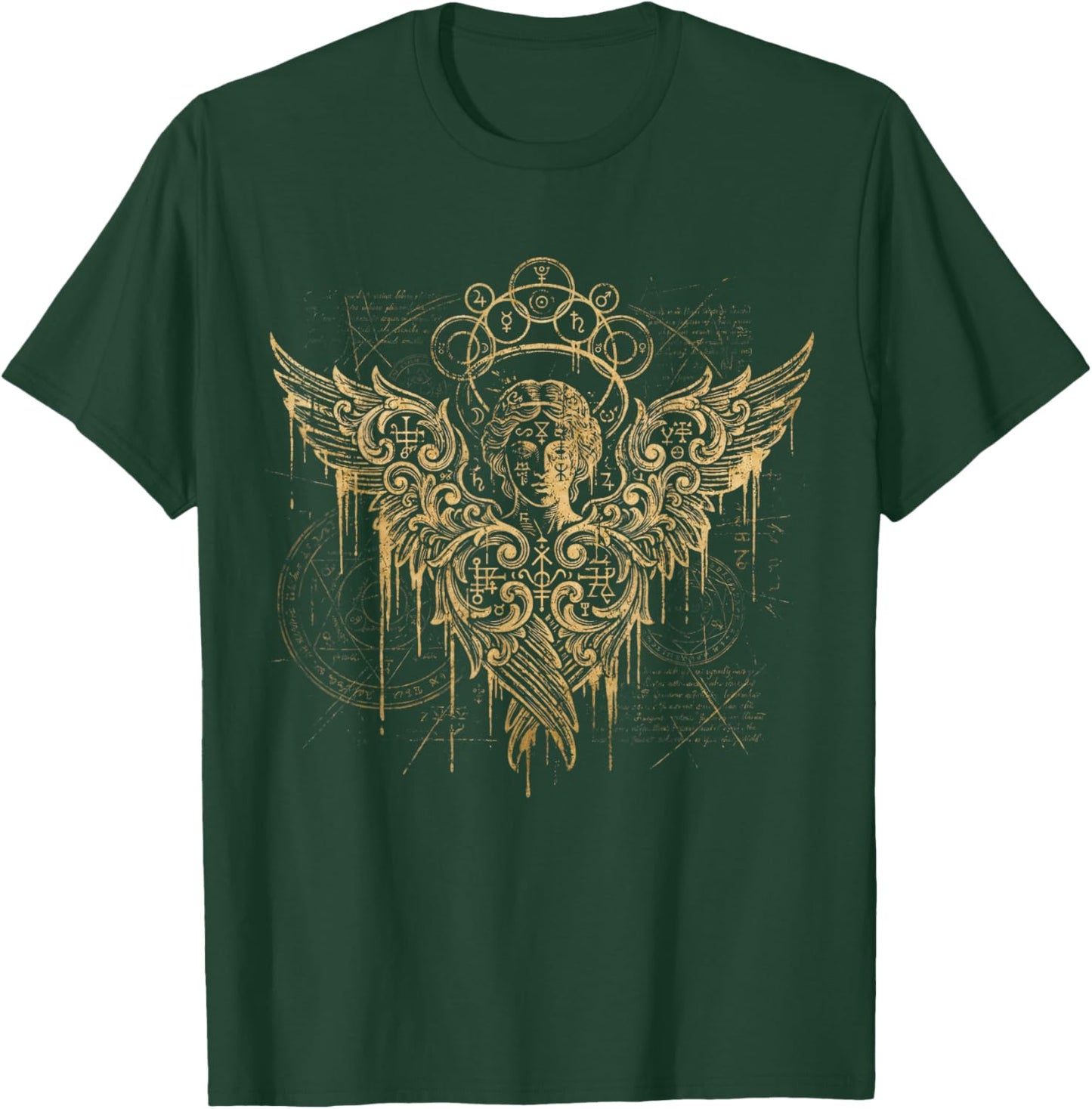 The Gothic Seraph Occult Angel Abstract Goth Art T-Shirt - T-Shirt | Forest