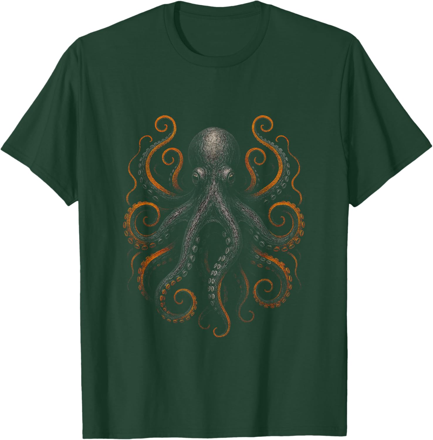 Octopus - Retro-Inspired Ocean Art T-Shirt - T-Shirt | Forest