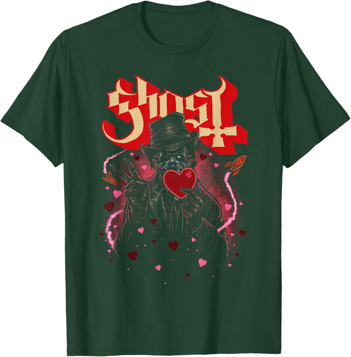 Ghost Valentine's with Rockets T-Shirt - T-Shirt | Forest