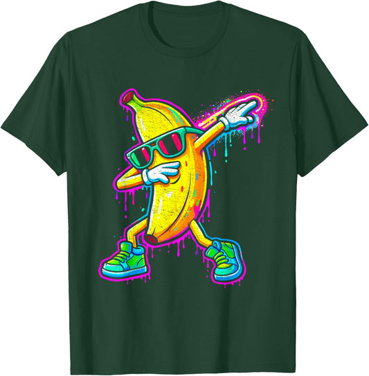 Dabbing Banana Funny Banana Kids Youth Boys Girls T-Shirt - T-Shirt | Forest