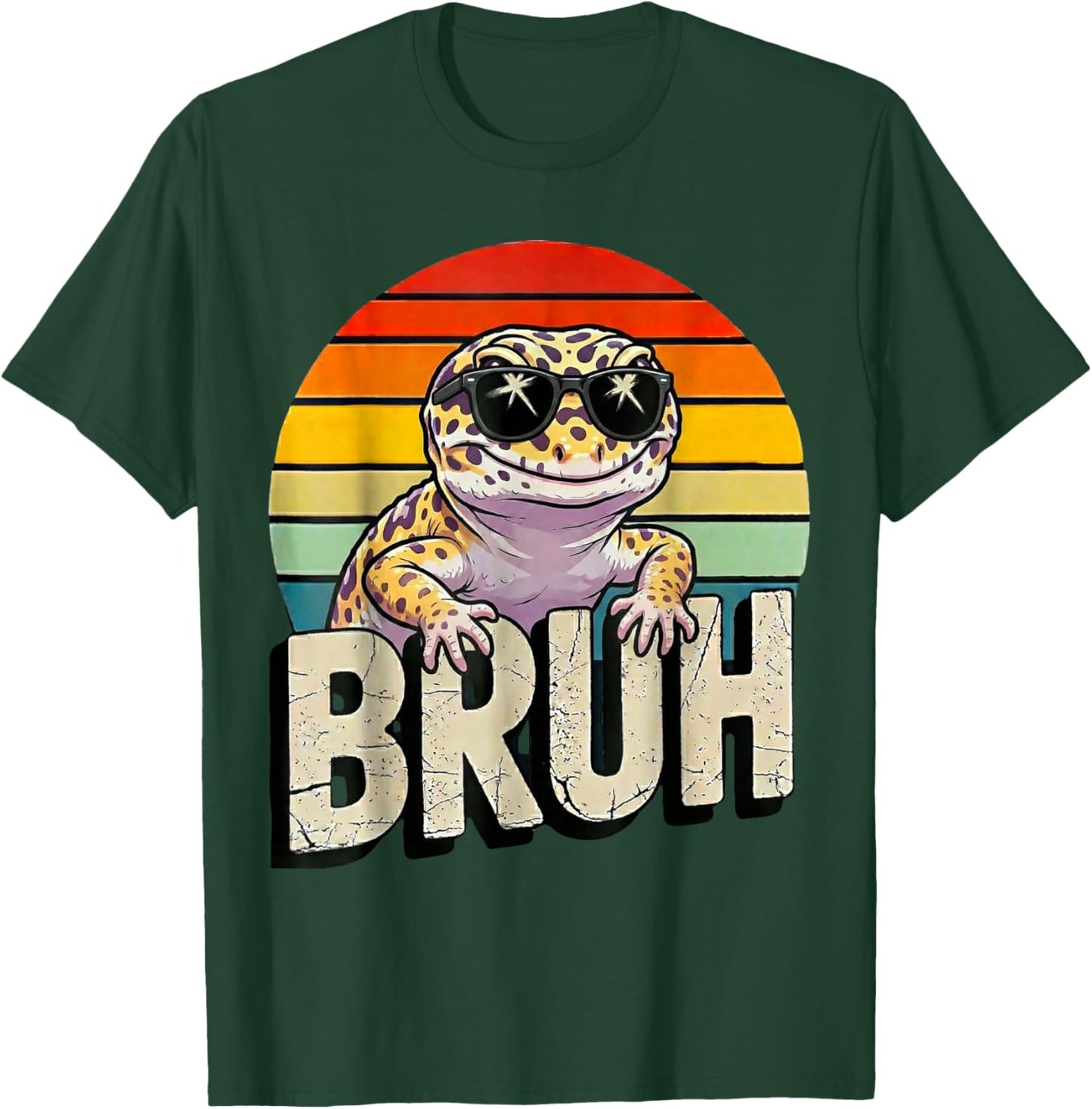 Cute Reptile Kids Boys Girls Bruh Leopard Gecko Lover Meme T-Shirt - T-Shirt | Forest