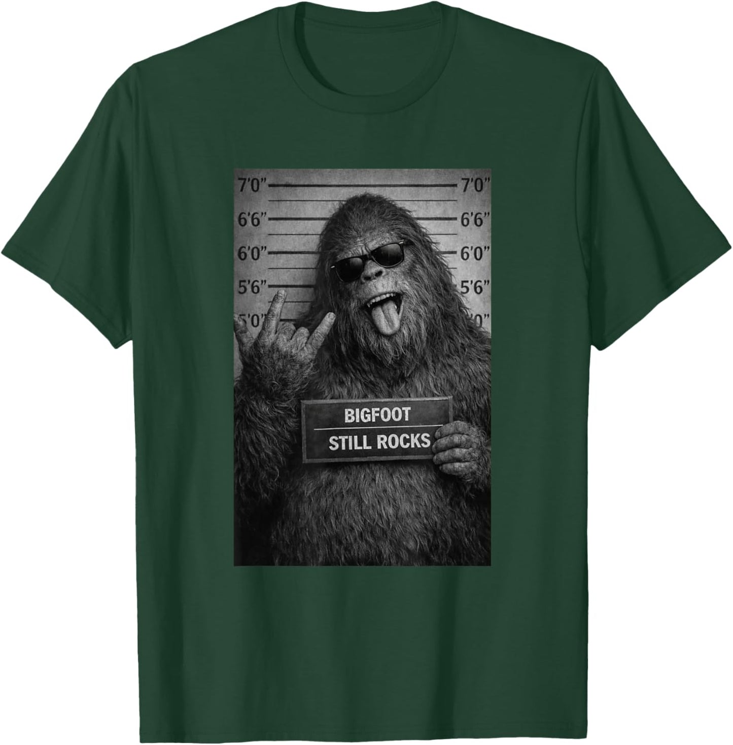 Bigfoot Rock Humor Cryptid Design T-Shirt - T-Shirt | Forest