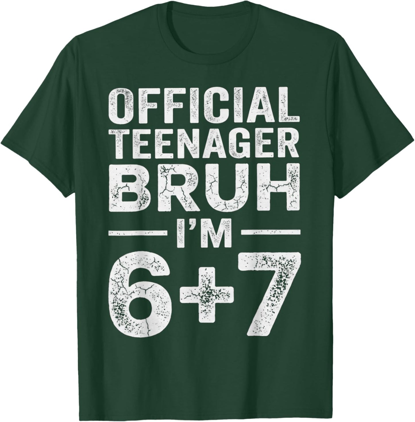 13th Birthday Boys Official Teenager Six Seven Meme Birthday T-Shirt - T-Shirt | Forest