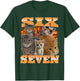 Six Seven Cat Meme Funny Bootleg Graphic T-Shirt - T-Shirt | Forest