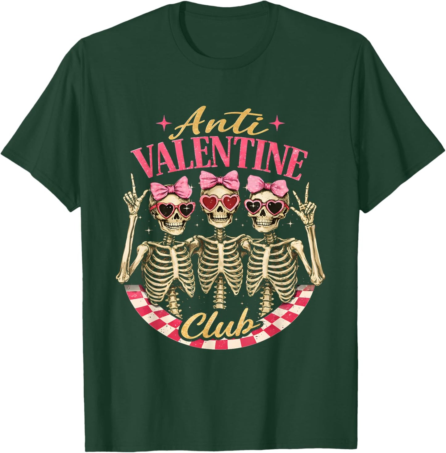 Funny Valentine's Day Friends Anti Valentine Club T-Shirt - T-Shirt | Forest