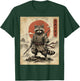 Samurai Raccoon Japanese Warrior Art Vintage Raccoon Anime T-Shirt - T-Shirt | Forest