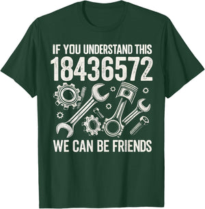 Retro 18436572 Engine Firing Order Funny Mechanic Men Garage T-Shirt - T-Shirt | Forest