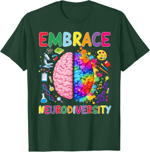 Embrace Neurodiversity ASD Autism Awareness Men Women Kid T-Shirt - T-Shirt | Forest