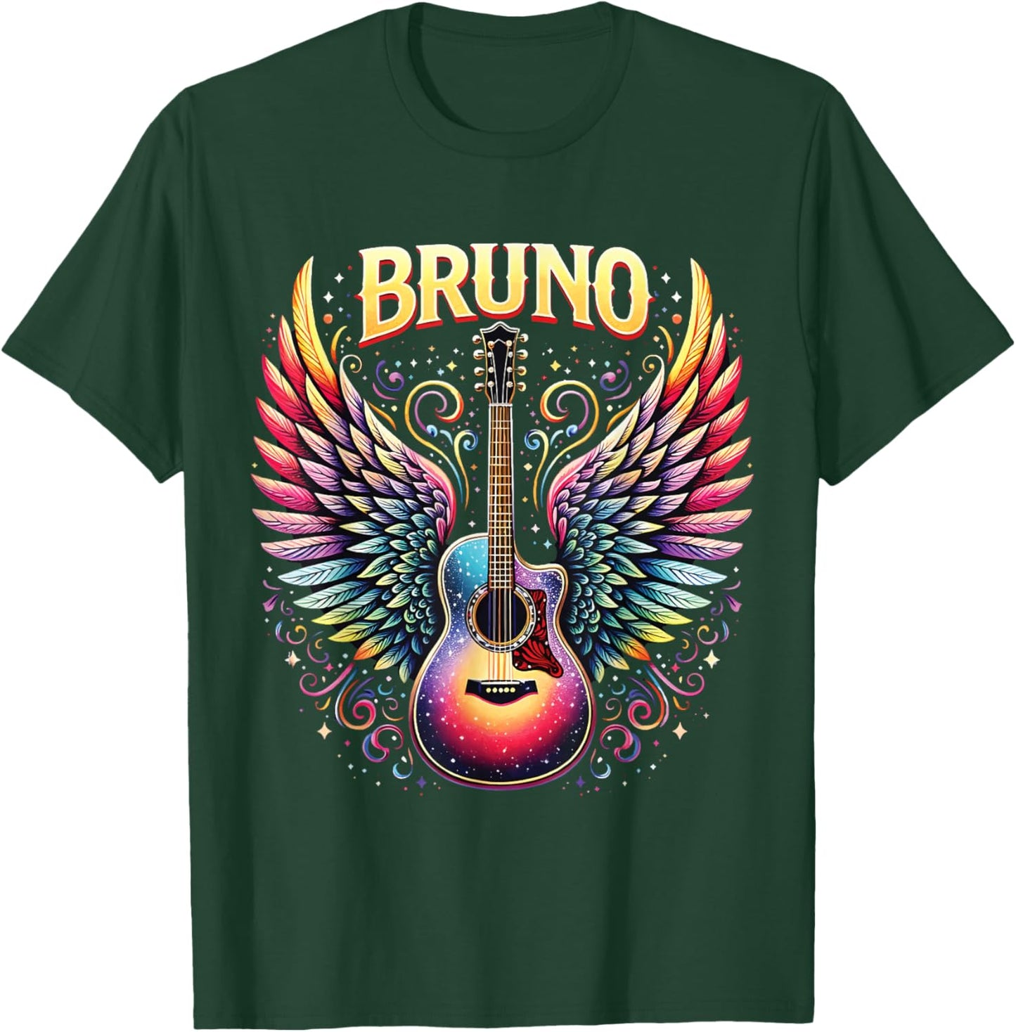 Retro Bruno Personalized Name I Love Bruno 70's 80's Vintage T-Shirt - T-Shirt | Forest