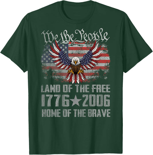 American Flag Eagle Shirt 250 Years 1776-2026 250th Birthday T-Shirt - T-Shirt | Forest