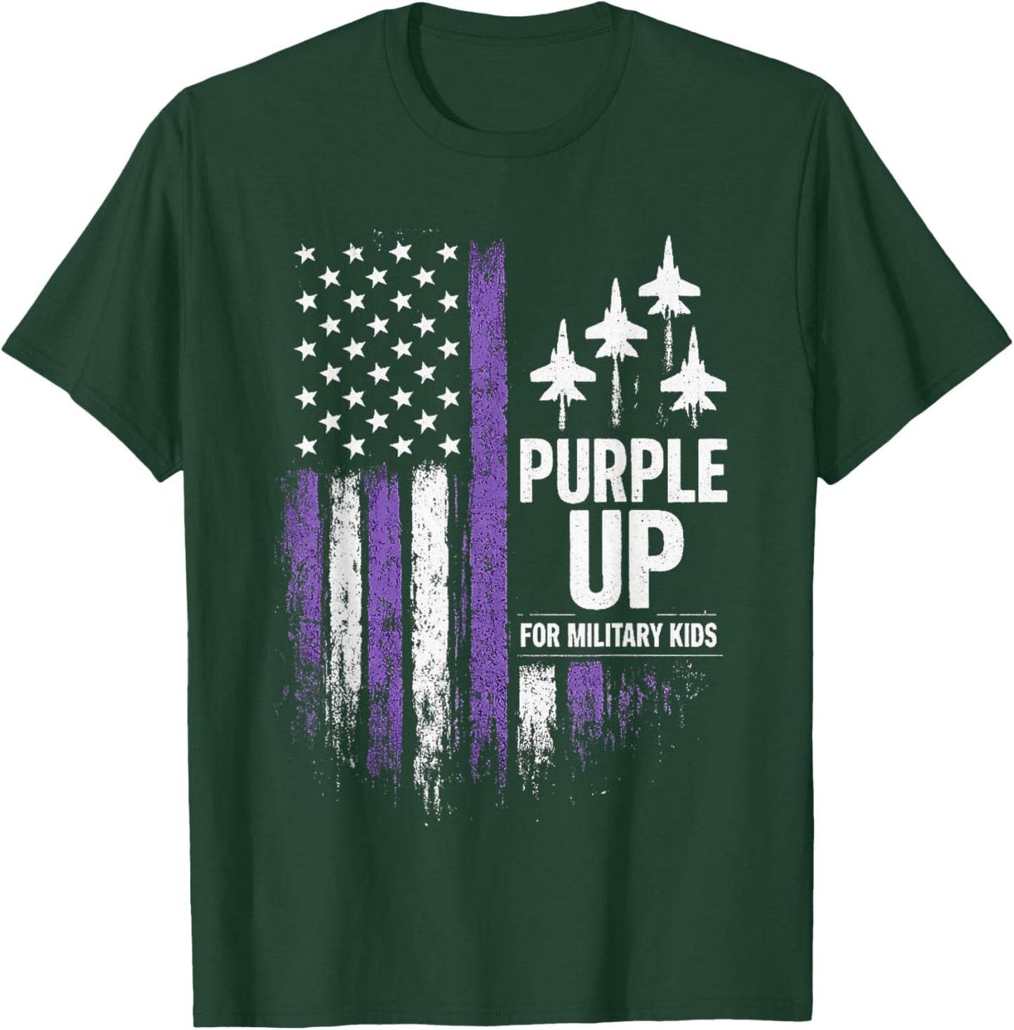Purple Up for Military Kids Month of The Military Child T-Shirt - T-Shirt | Forest