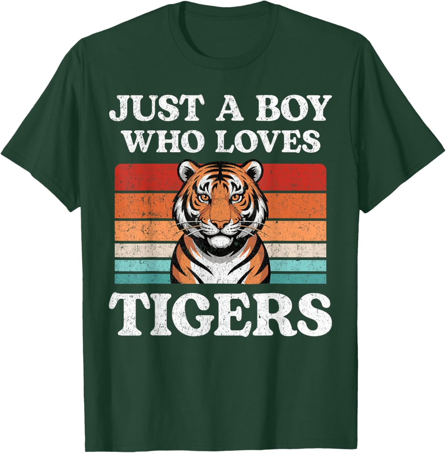 Just A Boy Who Loves Tigers Big Cat Lover T-Shirt - T-Shirt | Forest