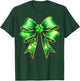 Cute Coquette Shamrock St Patricks Women Girl Kid Toddler T-Shirt - T-Shirt | Forest