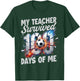 100 Days of School Soccer Drip 100th Day of School Boys Kids T-Shirt - T-Shirt | Forest