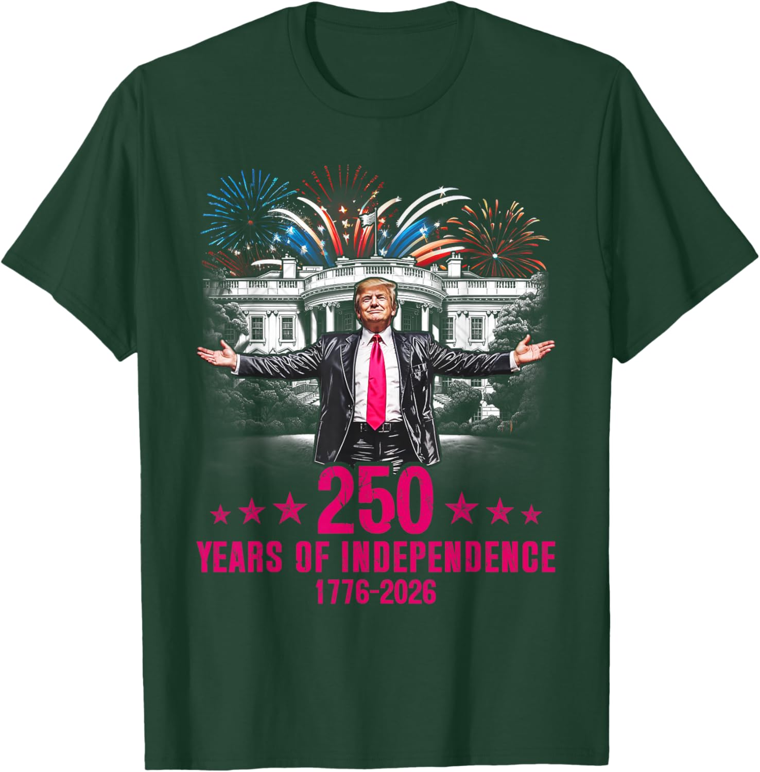 250 Years of Independence American Flag 250th Anniversary T-Shirt - T-Shirt | Forest