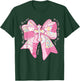 He is Risen Christian Cross Jesus Coquette Bow Bunny Easter T-Shirt - T-Shirt | Forest