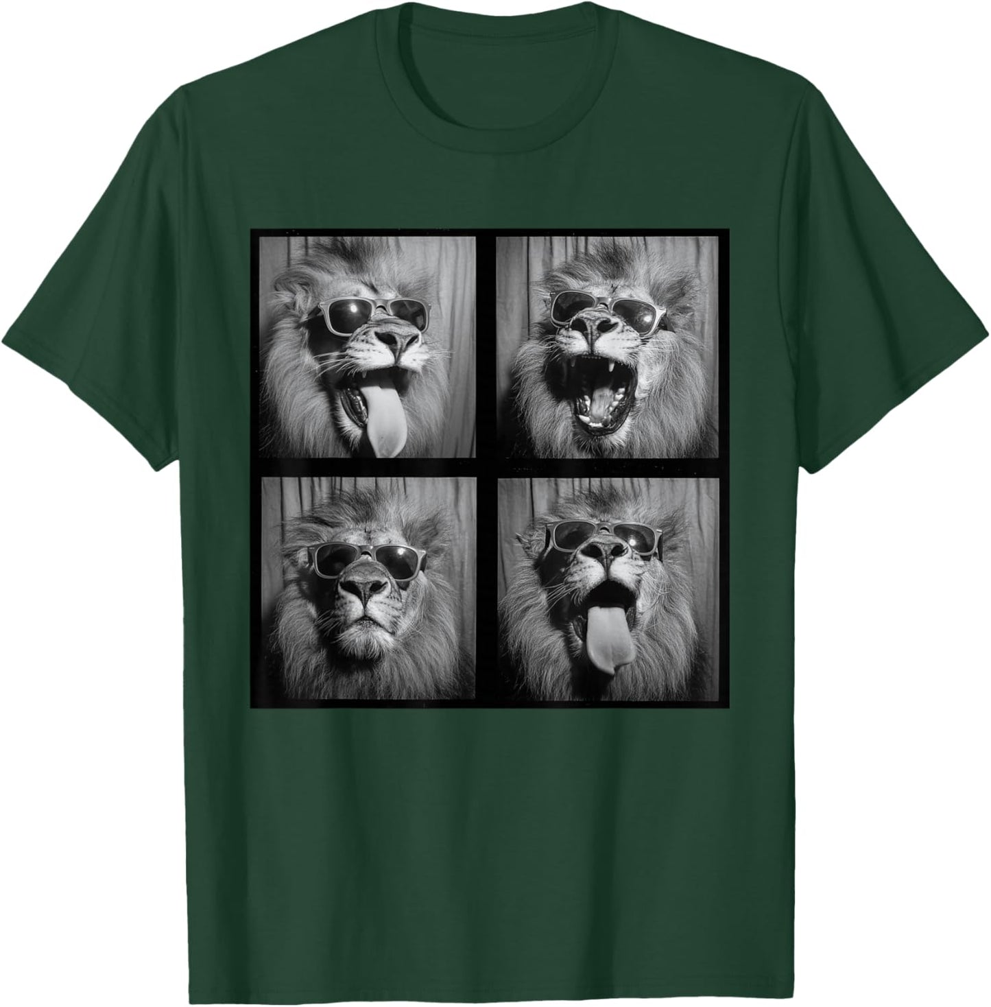 Funny Lion Sunglasses T-Shirt - T-Shirt | Forest