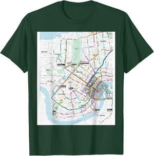 New Orleans Transit System Travel Art USA T-Shirt - T-Shirt | Forest