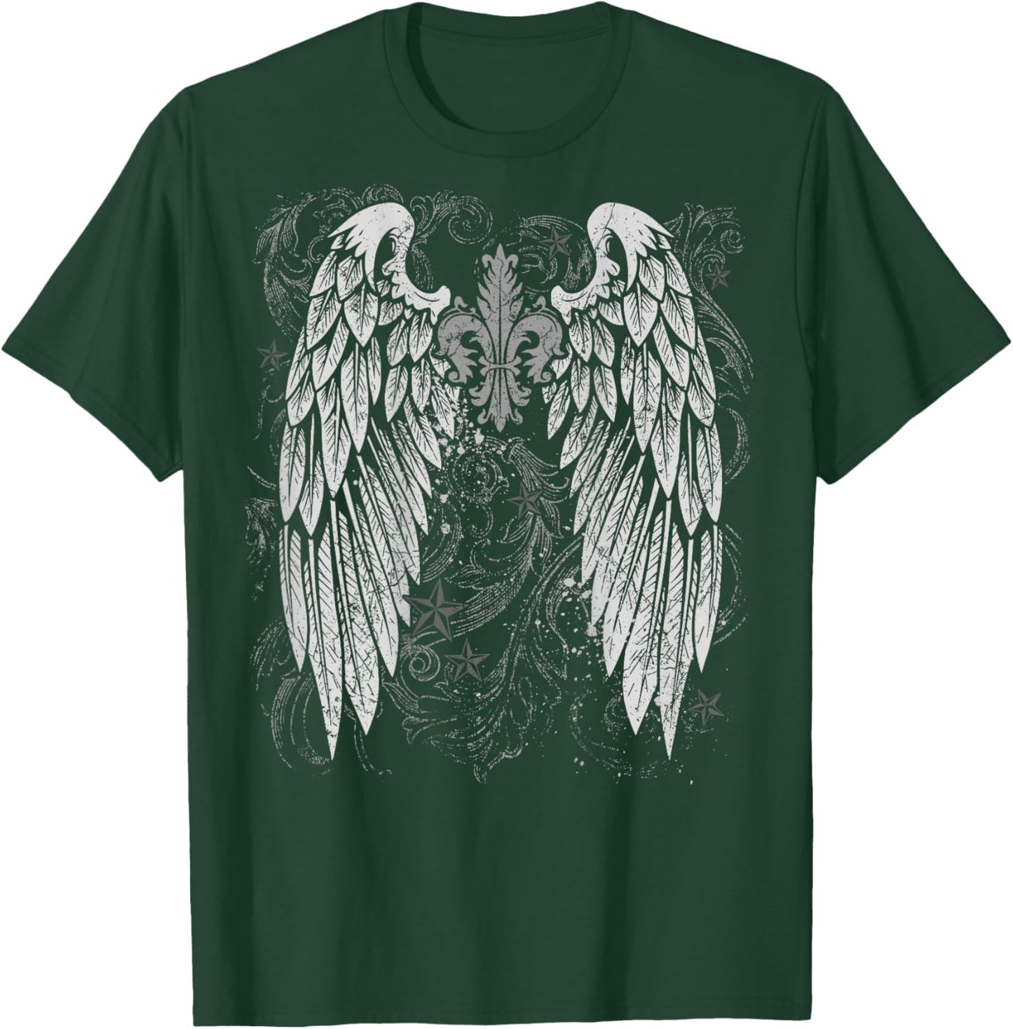 Grunge Wings Angel On Back y2k 2000s Goth Vintage Harajuku T-Shirt - T-Shirt | Forest