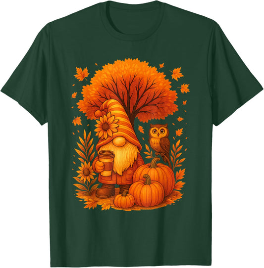 Happy Fall Y'all Gnome Autumn Thanksgiving Fall Coffee T-Shirt - T-Shirt | Forest