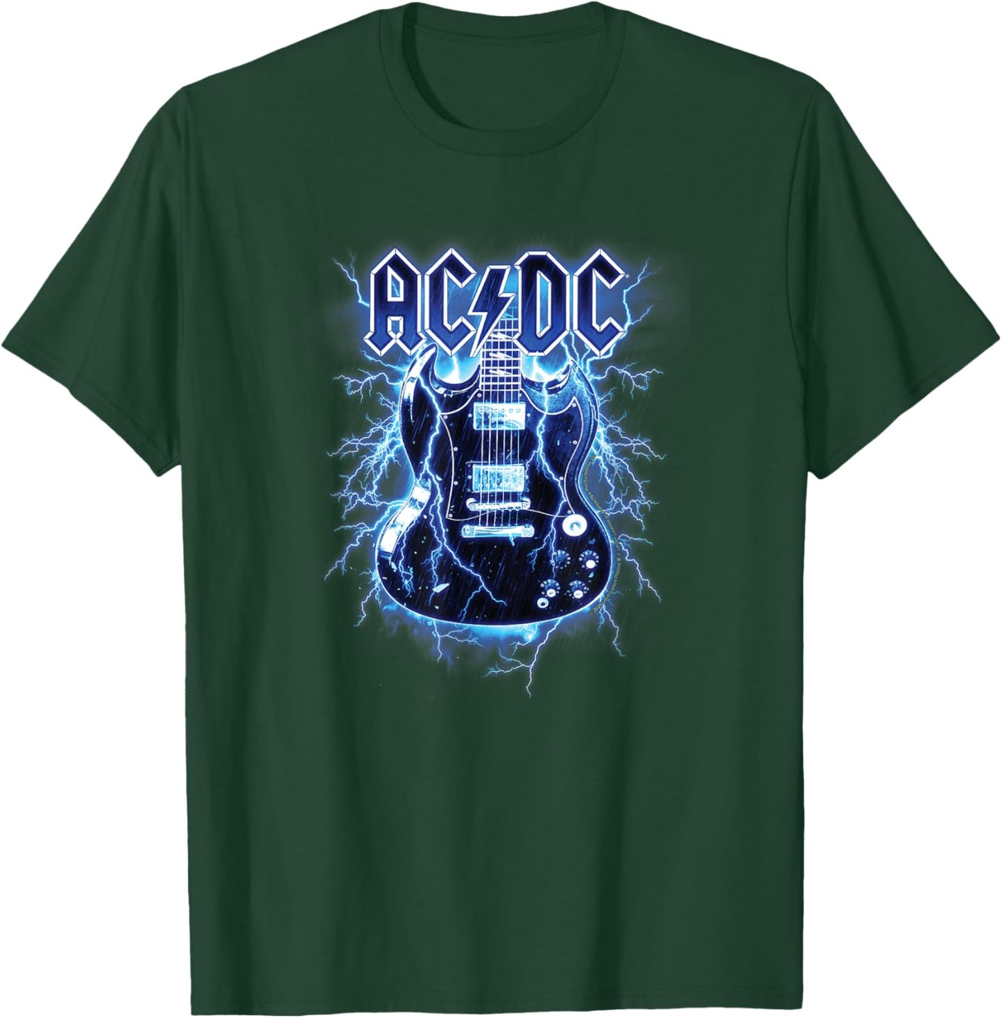 ACDC - Lightning Guitar T-Shirt - T-Shirt | Forest