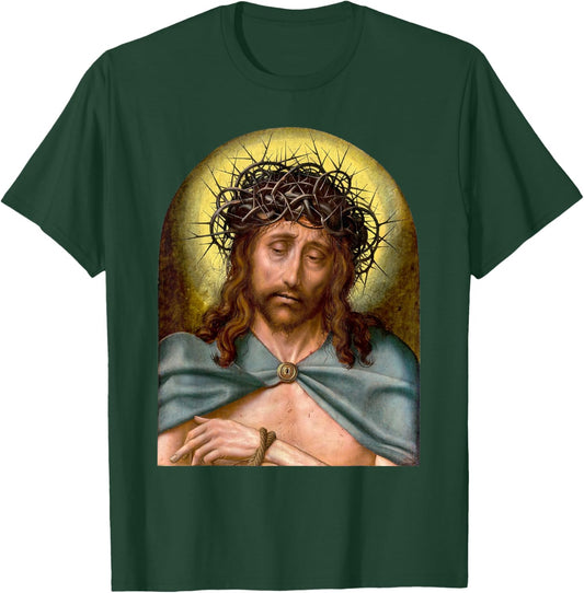 Jesus Christ as Man of Sorrows Painting Quentin Metsys 1500s T-Shirt - T-Shirt | Forest