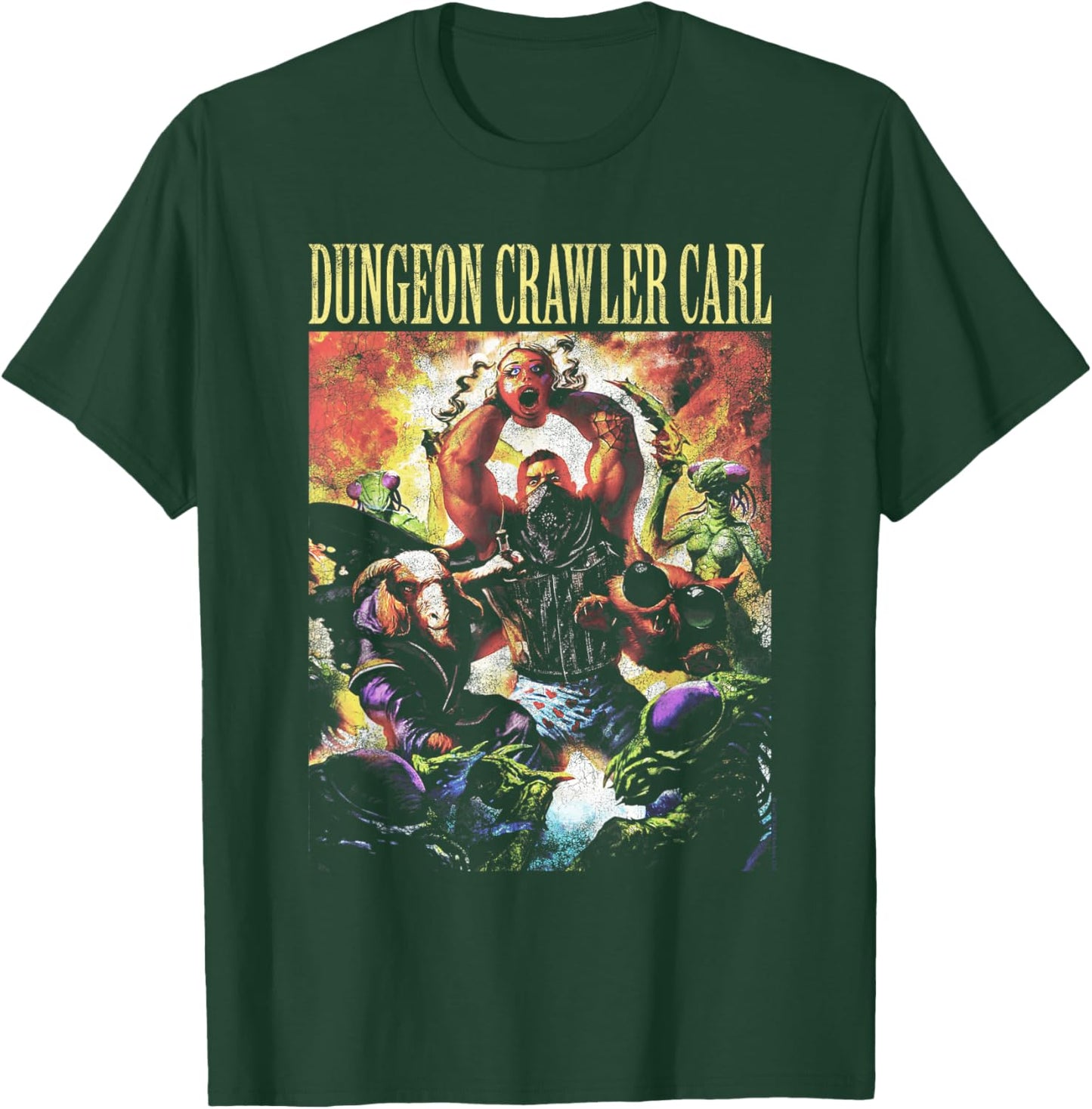 DCC Illustrated Distressed LitRPG Book Series Cover Art T-Shirt - T-Shirt | Forest