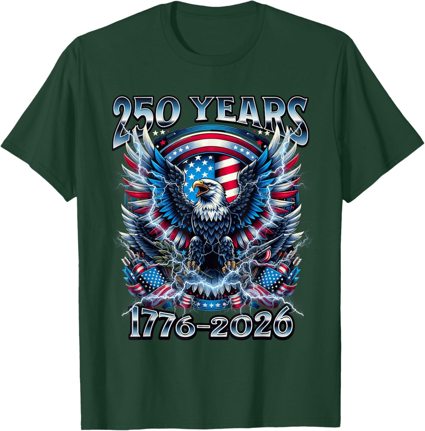250 Years America Anniversary 250th Independence T-Shirt - T-Shirt | Forest
