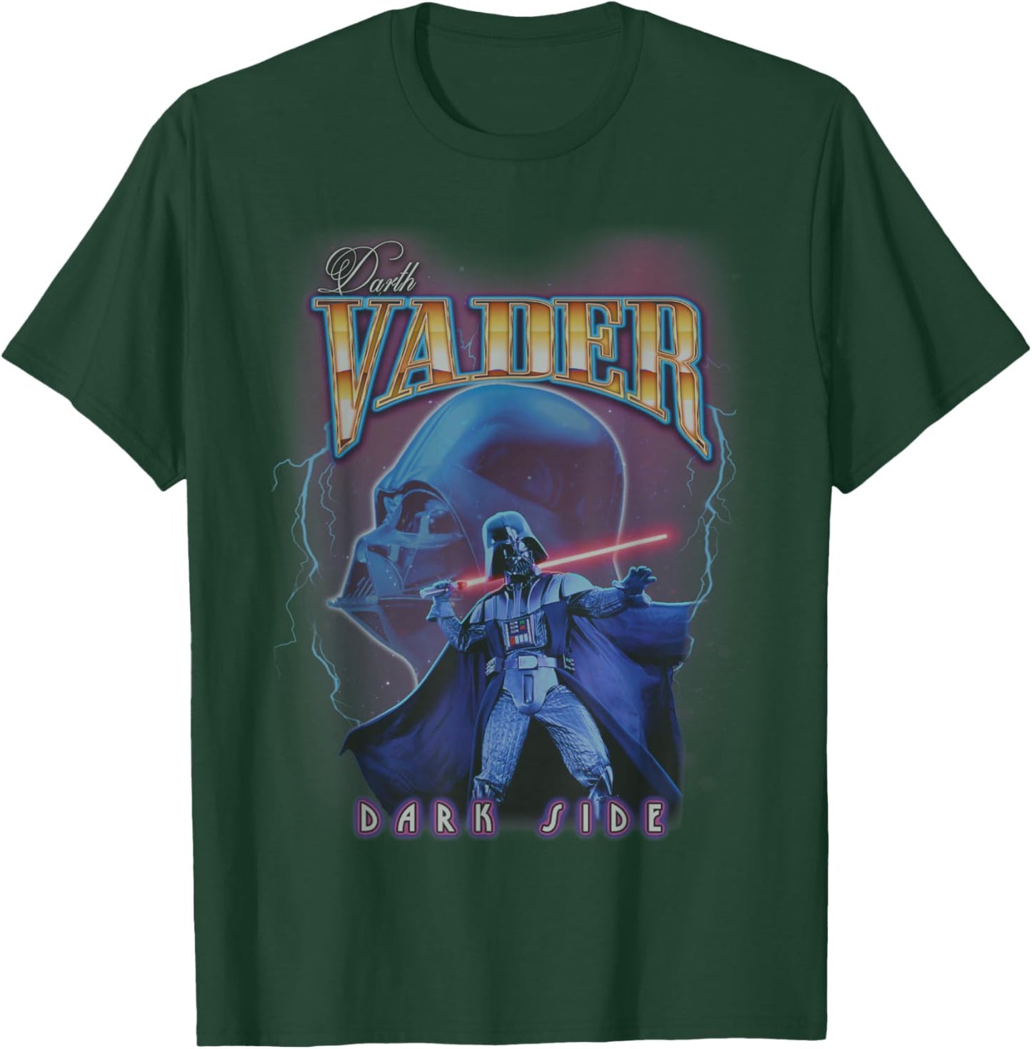 Star Wars A New Hope Trilogy Darth Vader Dark Side Neon T-Shirt - T-Shirt | Forest