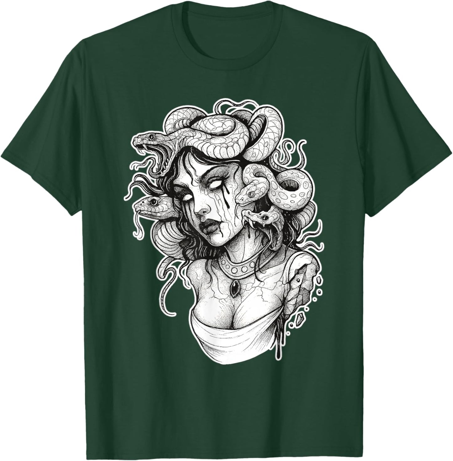Medusa Zombie Snake Gothic T-Shirt - T-Shirt | Forest
