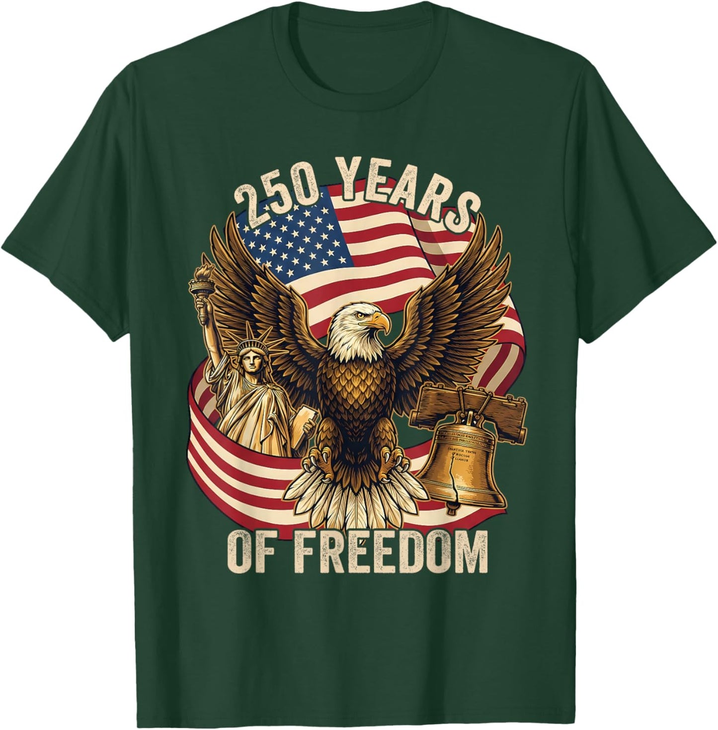 250 Years American 1776-2026 250th Birthday 250th USA T-Shirt - T-Shirt | Forest