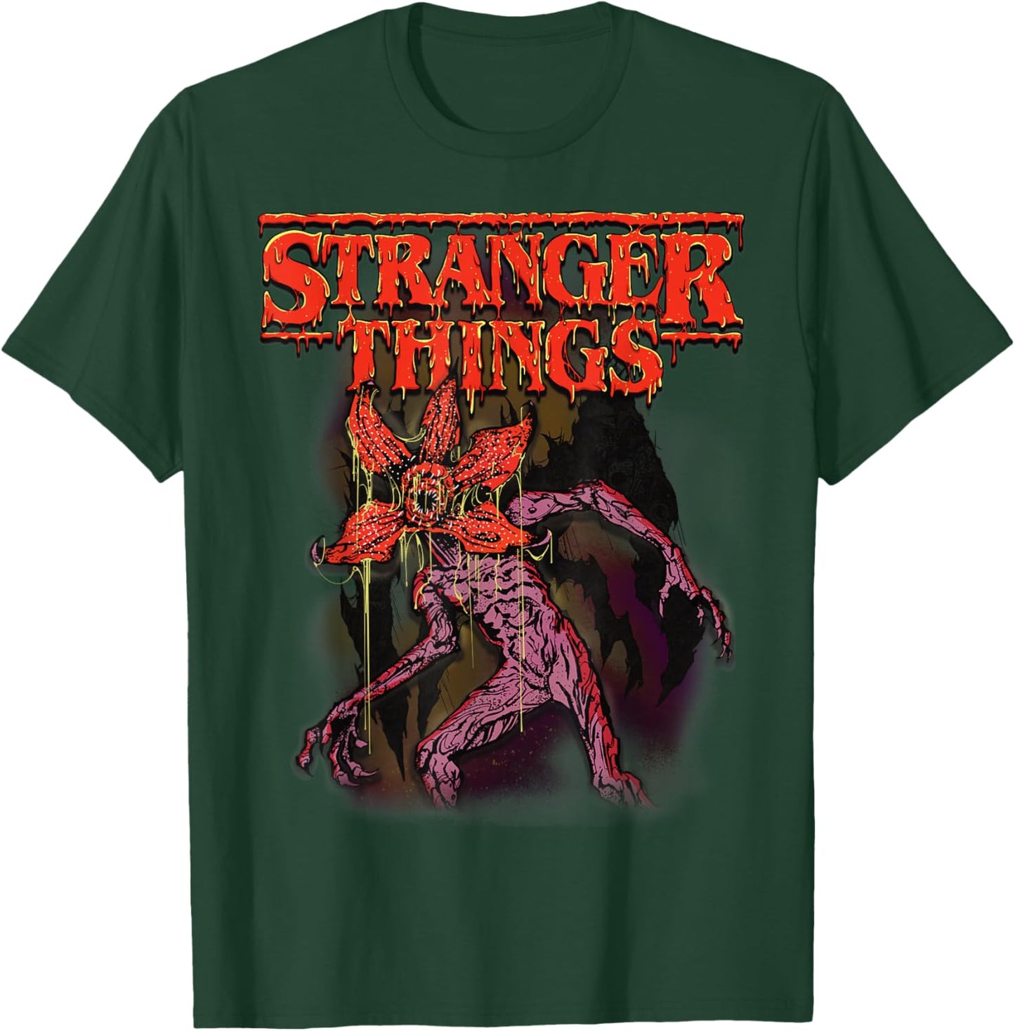 Stranger Things Demogorgon Monster Retro 80s Horror T-Shirt - T-Shirt | Forest