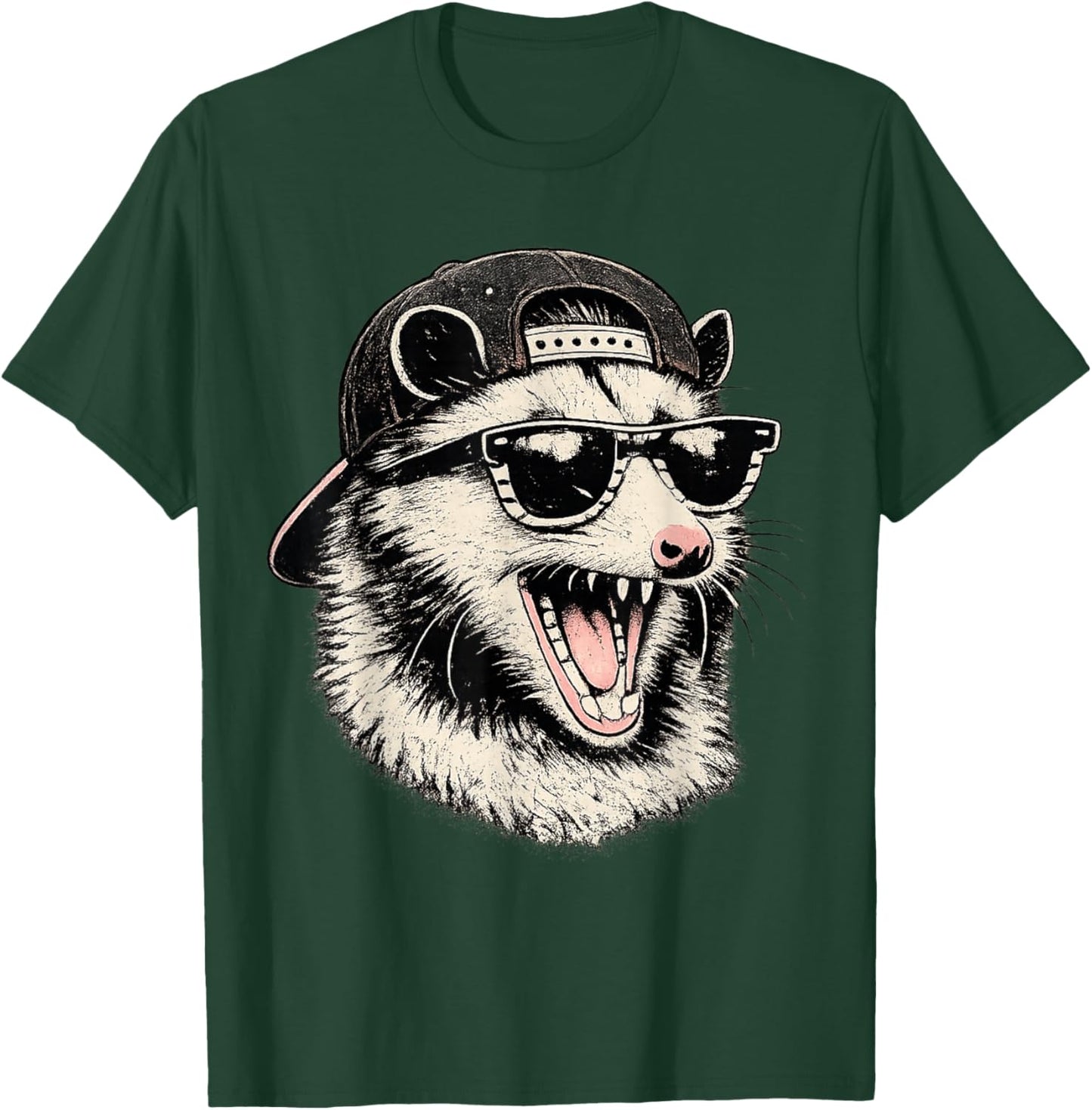 Funny Opossum Sunglasses Possum Lover Meme T-Shirt - T-Shirt | Forest