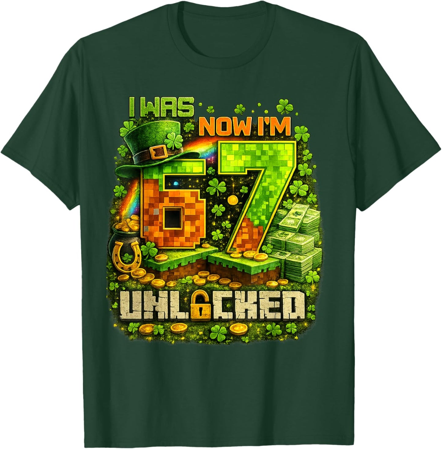 Funny Meme Six Seven 67 Bruh Video Game Gifts for Boys Kids T-Shirt - T-Shirt | Forest