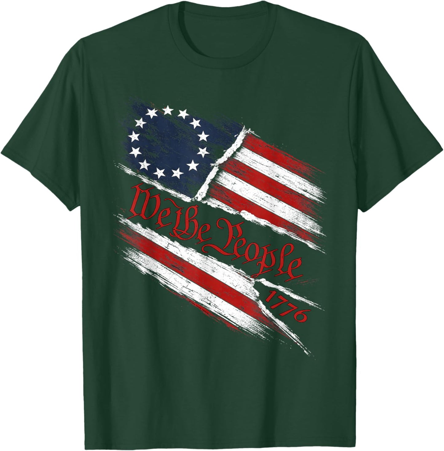Patriotic 4th of July Betsy Ross Flag We The People 1776 T-Shirt - T-Shirt | Forest