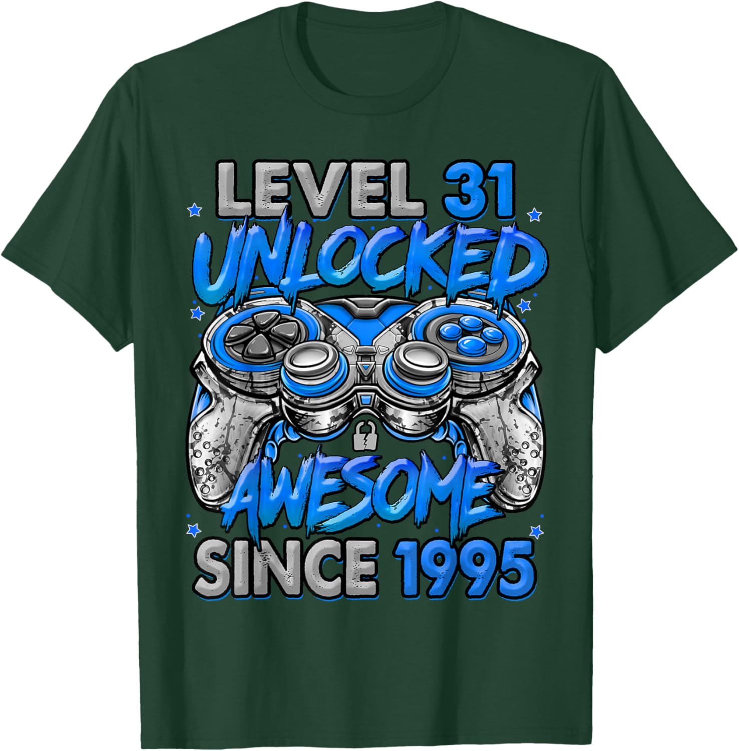 Level 31 Unlocked Awesome Since 1995 31st Birthday Gaming T-Shirt - T-Shirt | Forest