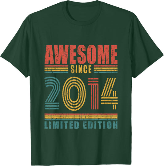 12th Birthday Awesome Since 2014 Vintage 12 Birthday T-Shirt - T-Shirt | Forest