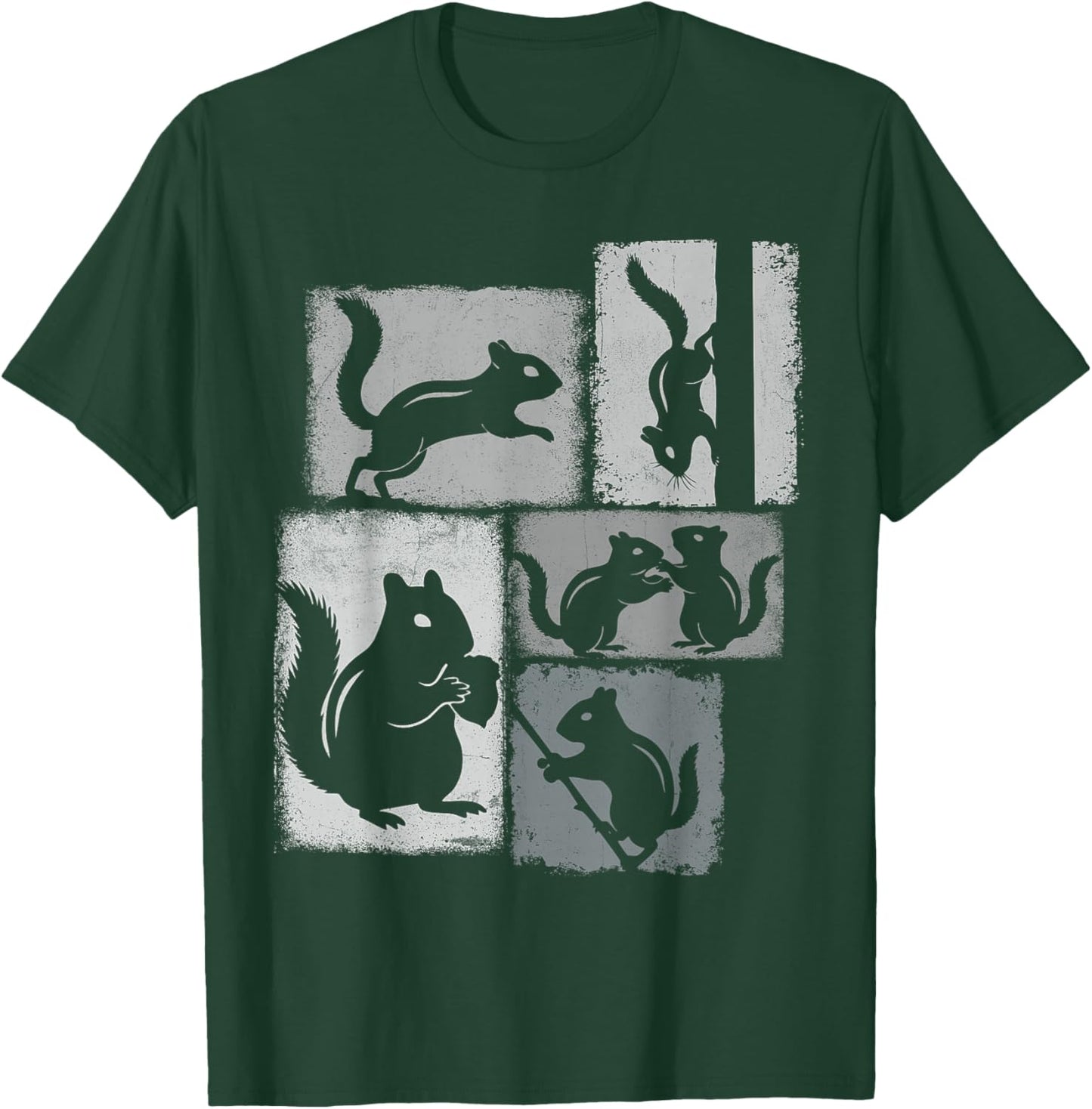Chipmunk Vintage Collage Wildlife Lover T-Shirt - T-Shirt | Forest