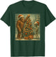 Alien and Bigfoot Decorating Christmas Tree Sasquatch Retro T-Shirt - T-Shirt | Forest