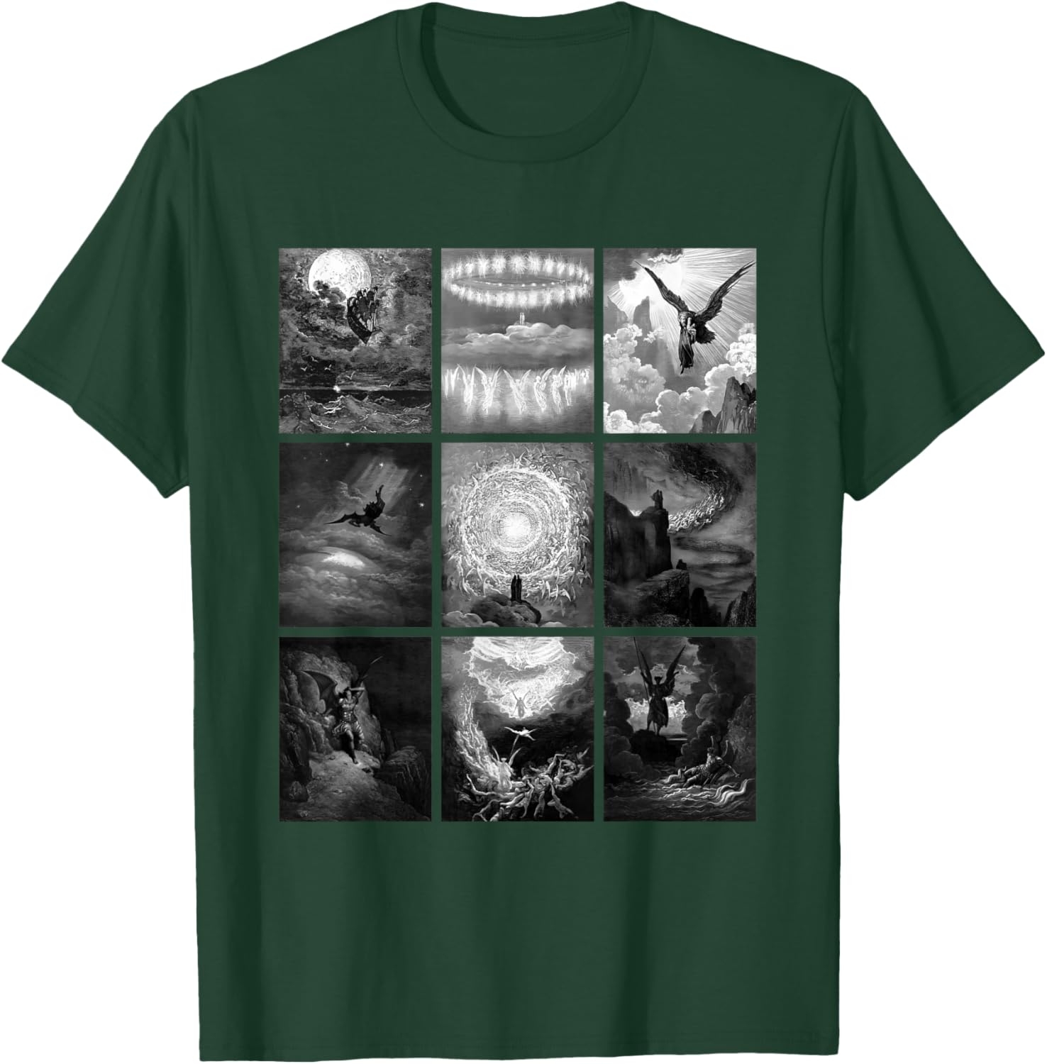 Gustave Dore Famous Illustrations Retro Vintage Classic Art T-Shirt - T-Shirt | Forest