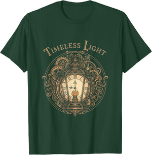 Timeless Light Steampunk Lantern Gearwork Glow Collector T-Shirt - T-Shirt | Forest
