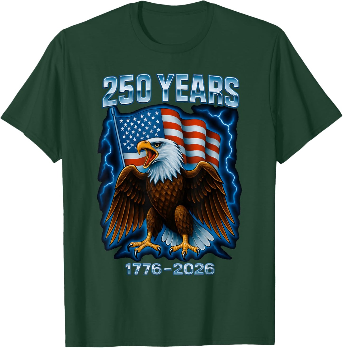 250 Years America Anniversary 250th Independence Day Freedom T-Shirt - T-Shirt | Forest
