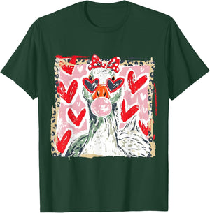 Leopard Valentine's Day Goose Cute Goose Lover Love Quote T-Shirt - T-Shirt | Forest