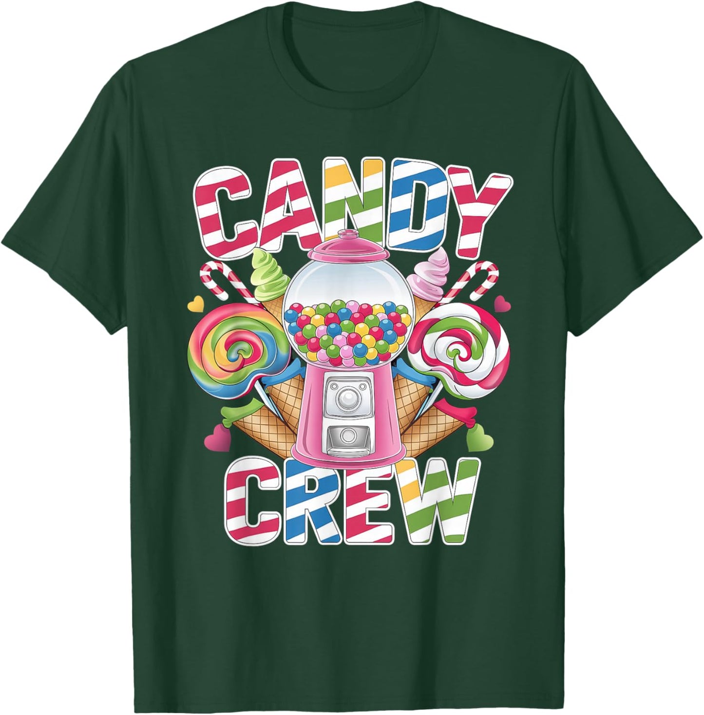 Candy Crew Adult Men Women Kids Christmas Pajamas T-Shirt - T-Shirt | Forest