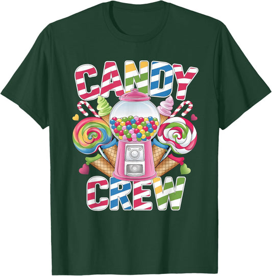Candy Crew Adult Men Women Kids Christmas Pajamas T-Shirt - T-Shirt | Forest