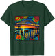 Americas Bridge Inspired by Mola Artwork of Panama Kuna T-Shirt - T-Shirt | Forest