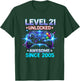 Level 21 Unlocked Awesome Since 2005 21st Birthday Boy Gamer T-Shirt - T-Shirt | Forest